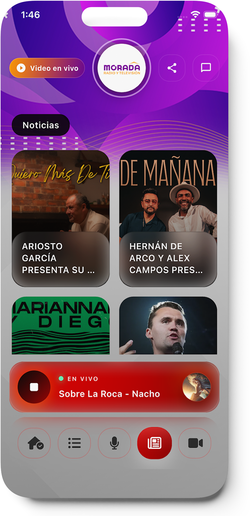 Pantalla profesional alternativa app